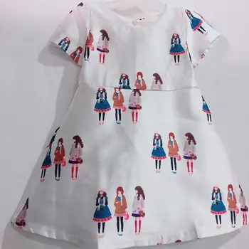 R&Z detí šaty 2019 lete nové dievčatá tlačiť T-shirt dress