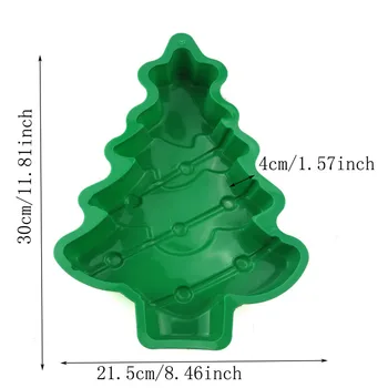Vianočný Stromček Silikónové Tortu Formy 30*vyrazili 21,5*4cm jednootvorová Pečenie Zásobníka Teplota Diy Ručne vyrábané Mydlo Silikónové Formy Pečenie