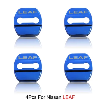 4PCS 3D nehrdzavejúcej ocele Auto door lock ochranný kryt Auto nálepky Pre Nissan LEAF, Auto Príslušenstvo