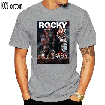 Móda Muž Rocky Balboa Retro Umenie Tričko Bežné Čaj