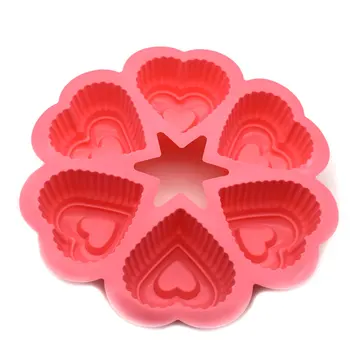 Sweettreats 6-Dutiny Láska-tvarované čipky vzor silikónové tortu pan DIY pečenie formy Tvorivých Valentína Darček (farby náhodné)