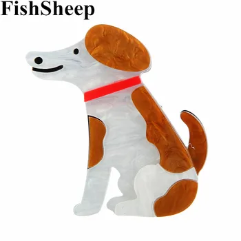 FishSheep Nové Akryl Beagle Psa Brošne Veľké Zviera Brošňa Kolíky Ručné Batoh Odznak Kabát Príslušenstvo Šperky Pre Ženy Darček