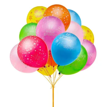 50 Ks/Set 12 Palcový Balóny Latexové Multicolor Happy Birthday Party Dekorácie Vzduchu Gule Dodávky Nafukovacie Baloon BJStore