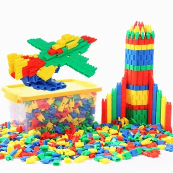 100-1200pc Módne Plastové Bullet Stavebné Bloky pre Deti Detské Vzdelávacie Hračky pre Chlapcov a Dievčatá, Deti Vianočný Darček