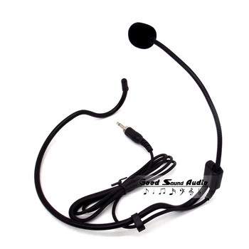 Doprava zadarmo 3,5 mm Závit Plug Káblové Kondenzátora Headset Mikrofón Headworn Earhook Mikrofón Pre Bezdrôtové Zariadenie Karaoke Systém