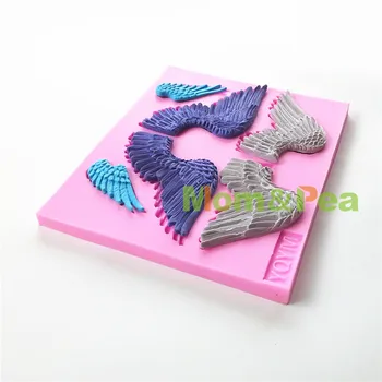 Mama&Pea 0701 Doprava Zadarmo Veľké Krídla Tvarované Silikónové Formy Cake Decoration Fondant Tortu 3D Plesní