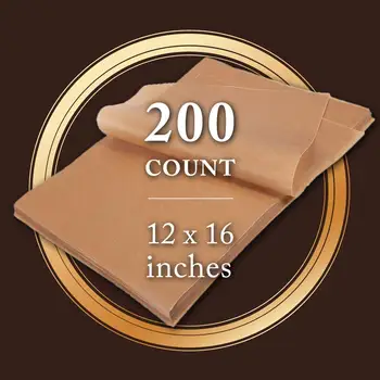 100 pre-cut pergamenu – nebielené pergamen PAPIER na Polovicu plechu panvice – non-stick pečenie pergamen list, hnedá, 30 x 40