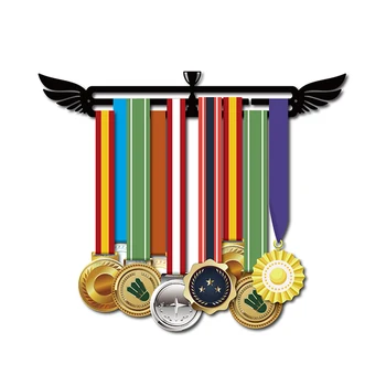 18 Typy Black Inšpiratívne Black Medaila vešiak z Nehrdzavejúcej Ocele medaila držiteľ Šport Medaila displej rack