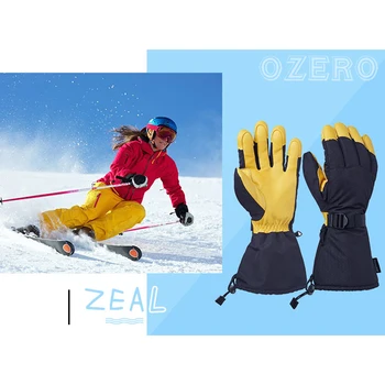OZERO Lyžovanie Lyžiarske Rukavice Zimné Snowboard snežných skútrov 3M Športový Motocykel Koni Vetru Nepremokavé Teplé Rukavice Pre Mužov, Ženy