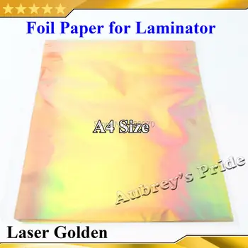 Doprava zadarmo 50Pcs 20x29Cm A4 Laser Zlaté Horúce Lisovanie Fólie, Papier Laminator Laminovanie Typ Transfere Tlačiareň vizitku
