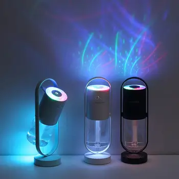 360° Rotačný Zvlhčovač Vzduchu Farebné Led Svetlo, USB Hmly Maker Pokojnej Aróma Fogger pre Auto Domov Izba využívajú