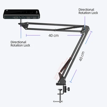 AUN projektor pôvodné konzolový držiak, nastaviteľná výška držiak, vhodný pre mini projektor X2 / W18, XBZJ01