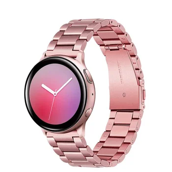 Ružové Zlato z Nehrdzavejúcej Ocele Watchband pre Samsung Galaxy Sledovať Active2 40 mm 44 mm SM-R830 Rýchle Uvoľnenie Band Active 2 Popruh