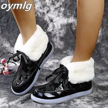 ženy členková obuv bytov topánky žena luxusné PU kožené flatform zime sneh teplé topánky chaussures femme zapatos mujer sapato