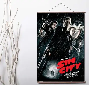 Sin City Filmu, Umelecké Plátno, tlač plagátu, maľovanie masívneho dreva