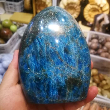 550-1000 G Krásne Prírodné Modré Apatitu Kremeň StandStone uzdravenie dekor
