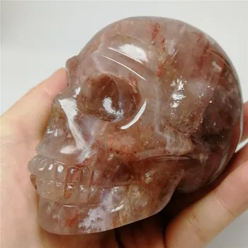 1pc 400-500g Nové kremeň prírodný oheň kremeň kameň, ručne vyrobené ghost hlava lebka kameň pre Čakra