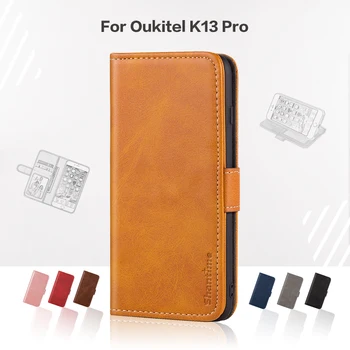 Flip Cover Pre Oukitel K13 Pro Obchodného Prípadu Luxusné Kožené S Magnetom Peňaženky Prípade Oukitel K13 Pro Kryt Telefónu