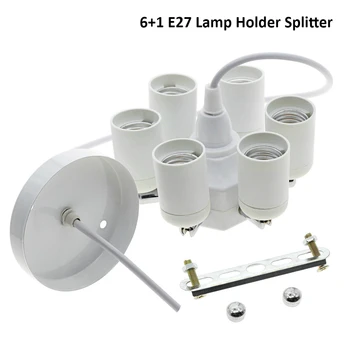 E26 E27 LED Rásť Svetlo Prívesok Stropná Montáž 3+1 6+1 Ohybné Otočná Lampa Základňu Držiaka Pätice Adaptéra w/t 90 cm 2-core kábel