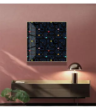 Klasická Arkádová Hra Pac-Man, Plátno, Maľovanie Nordic Plagáty a Vytlačí Cuadros Wall Art Obrázky pre Obývacia Izba Domova