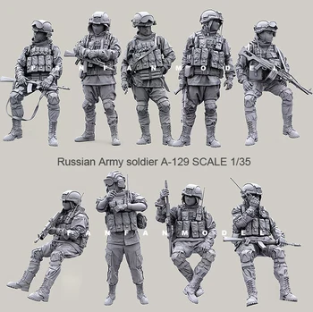 1:35 (9pcs/Set) v Mierke Živice Obrázok Auta ruskej Moderných Špeciálnych Síl, Vojakov -Poslať Zbrane Dary