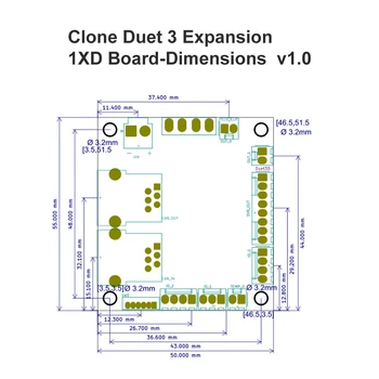 FYSETC Klon Duet 3 Expansion, 1XD Palube MÔŽE-FD pripojený rozširujúca Doska pre Duet 3 Doske