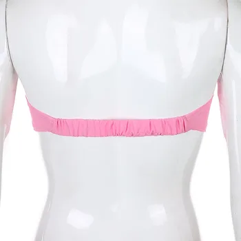 Artsu 2020 Vytlačené Backless bez Ramienok Tube Top Ženy Letné Ružové Biele Sexy Plodín Topy Tees Dámy Bikiny Hore Streetwear AS41253