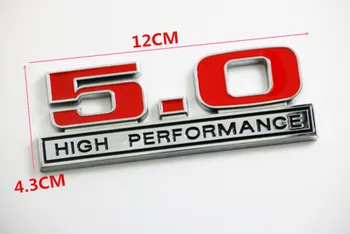 20X 3D Kovové Zliatiny 5.0 Vysoký Výkon Znak, Odznak, Auto Nálepky pre Ford Focus ford Kuga, Mondeo Mustang Ranger Galaxy Auto Styling