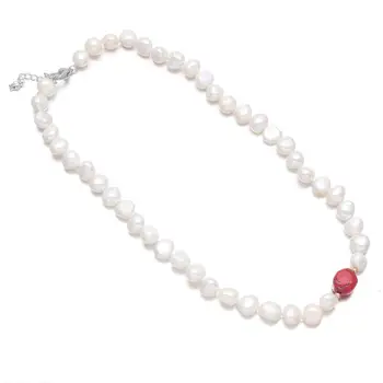 Nový pearl šperky nastaviť dámy náhrdelník náramok Jednoduché DIY Šperkov Náhrdelník Dĺžka Reťazca 43 cm Náramok Dĺžka Reťazca 18 cm