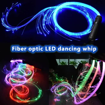 Multi-Farebné LED Optický Bič-360°Otočný Jasné Svetlo Do Rave Hračka Prietok Tanec úžasný dekor