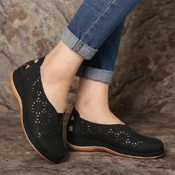 Nové Srping Žena Sandále Žena Duté Kliny Topánky Na Platforme, Plus Veľkosť Dámy Letné Pošmyknúť Na Retro Sandále Ženy Topánky