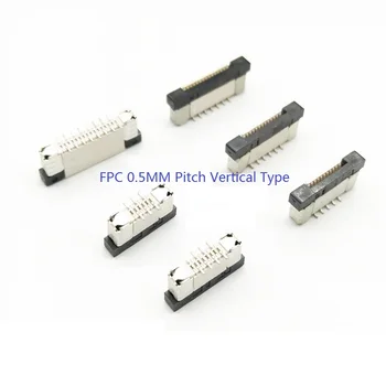 10Pcs FFC FPC Konektor 0,5 MM Vertikálne 4 6 8 10 12 14 16 20 24 26 30 32 34 36 40 45 50 60 Pin SMT Povrchová Montáž PCB Zámok