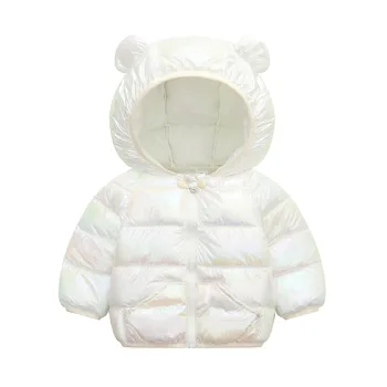 Nový Štýl Dieťa Prešívaný Bavlnenej látky Zimné detské Svetlé Povrchu Bavlna-Čalúnená Oblečenie