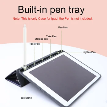 Držiak ceruzky puzdro Pre iPad 10.2 2019 A2200 Smart Cover Funda Magnetické Tri Skladací Stojan, púzdro pre iPad 7 7. Generácie