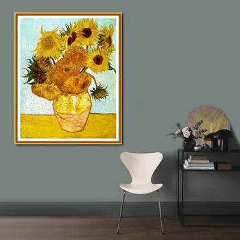 Slávny obraz Van Gogha Slnečnice Plagát Abstraktné Plátno Art Print Kvet Stenu Obrázok pre Obývacia Izba Kuchyňa Spálňa Wall Art