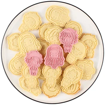6 Ks Démon Vrah Biscuit Formy 3D animovaný Poleva Cookie Fondant Formy Plastové DIY Stlačením Biscuit Plesne Domáce Pečenie Plesní