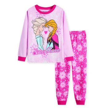 Nové Dievčenské Pyžamo Deti Princezná Anna Elsa Sleepwear Deti Cartoon Oblečenie Set Sa Dieťa Dlhý Rukáv Pijamas Domov Kostým