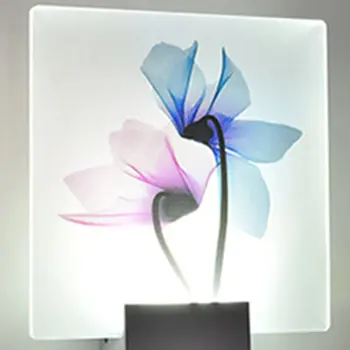 Jednoduchá Obývacia Izba Lampa Hotel Dekorácie, Lampy Dragonfly Lotosový Kvet Tlačené Steny Svetla Biela/ Teplá Biela