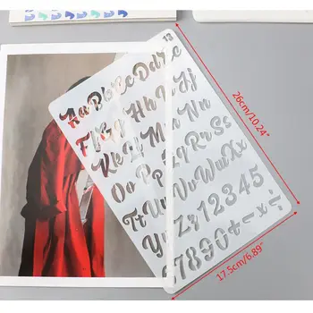 20pcs/set Písmeno, Abeceda Blany DIY Šablóny Výkresu Maľovanie Scrapbooking Papier Karty Plavidlá