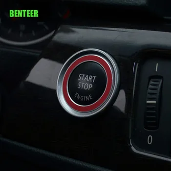 Hliníkové M napájanie výkon Auto štart spínač dekorácie-nálepky na BMW E90 E60