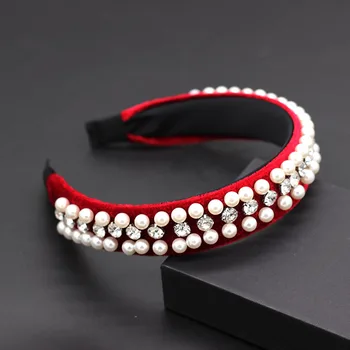 Baroková móda temperament pearl drahokamu jednoduché, bežné hlavový most Nový Barokový osobnosti jednoduché handmad 721
