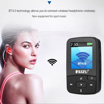 X50 8GB Šport, Bluetooth, MP3 Prehrávač MINI HiFi Bezstratový Zvukový Hudby PlayerSupport Krokomer, FM Rádio, Nahrávanie E-book Hodiny