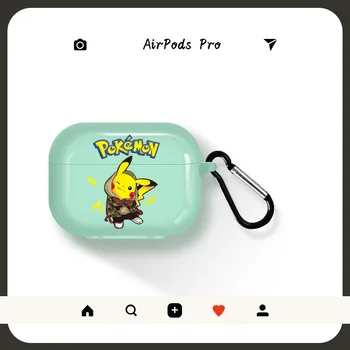 Pikachu AirPods Ochranné Puzdro Anti-drop Roztomilý Kreslený AirPods Pro 1/2 Generácie Bezdrôtový Bluetooth Headset Ochranný plášť