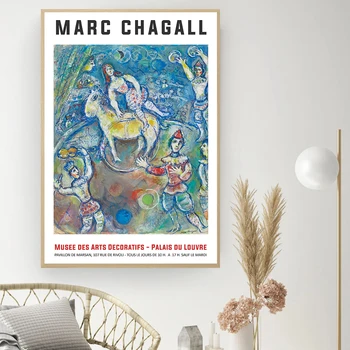 Marc Chagall Wall Art Plátno Tlačiť Abstraktné Kresby, Maľby Výstavy Plagátov a Potlačou obrazov na Stenu pre Obývacia Izba Dekor