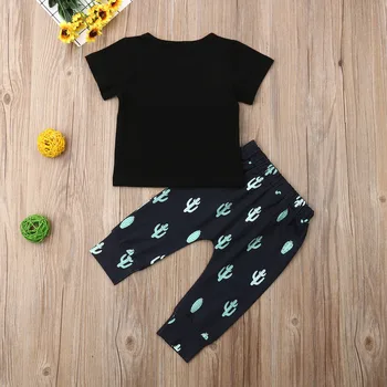 2 ks Batoľa, Dieťa Boys 1T-6T Deti Krátke Sleeve T-shirt Topy+Nohavice Oblečenie Nastavenie Letného Oblečenia