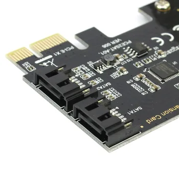 PCI-E 2.0 x1 2 Porty SATA III 6GB/s Interné Converter PCI Express Radič Karty Adaptéra Pre HDD SATA SSD