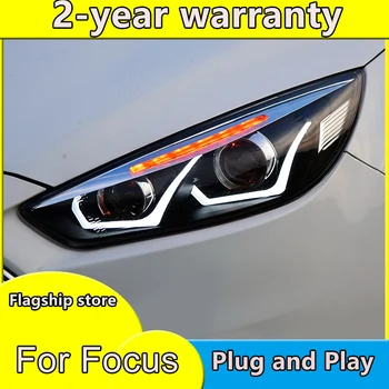Auto Styling pre Ford focus Svetlomety 2016 2017 pre zameranie Svetlometu DRL Objektív Dvojitý Lúč HID H7 Xenon bi xenon šošovky
