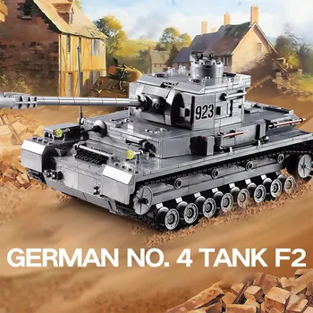 1193PCS Vojenské Nemecko 923 Tank Model Stavebné Bloky Armády Ww2 Vojakov Údaje Sady Hračky pre Chlapcov Technic