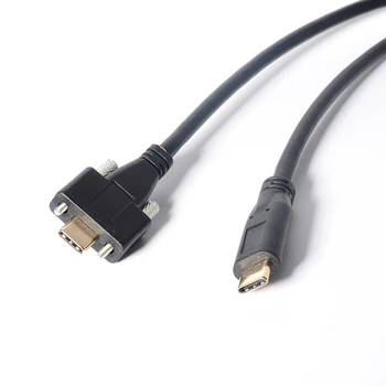 Usb c do usb c kábel USB-C Koleno Dual Skrutka Poistný USB3.1 Typ-C Mužov a mužov, mužov a Žien Priemyselné Kamery predlžovací Kábel