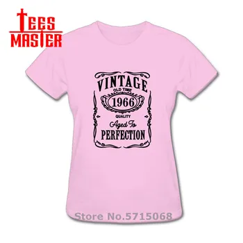 2020 fasion Vintage STARÉ ČAS, narodil sa v roku 1966 T shirt žena T-shirt KVALITY vo VEKU DO DOKONALOSTI bavlna Retro Matka darček k narodeninám Čaj